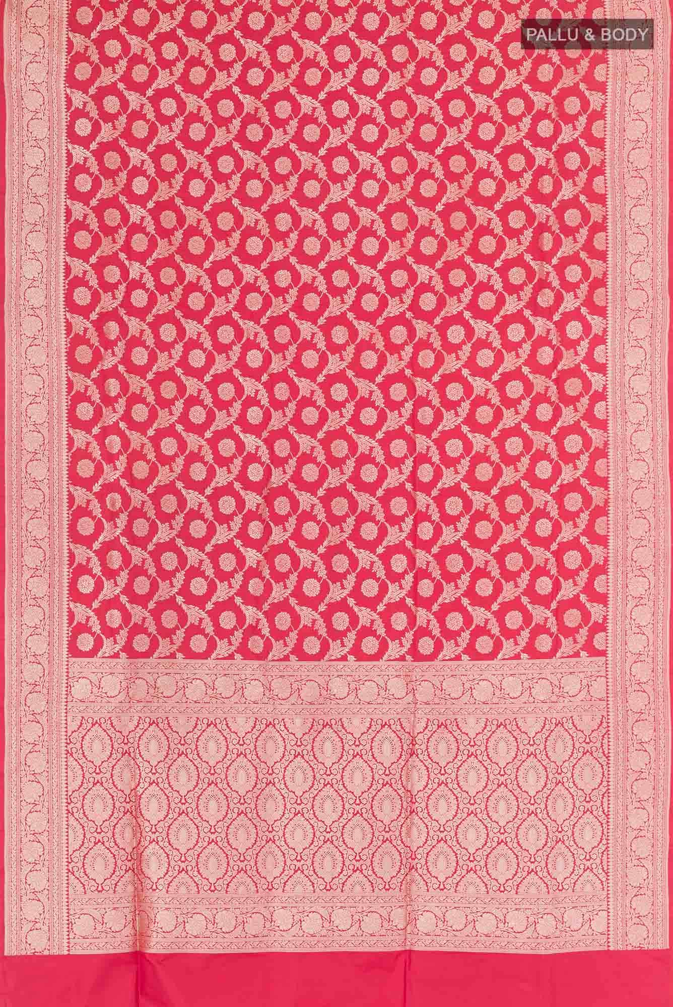 Red Blended Banarasi Silk Saree