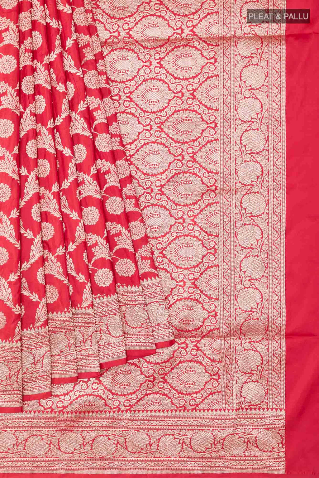 Red Blended Banarasi Silk Saree