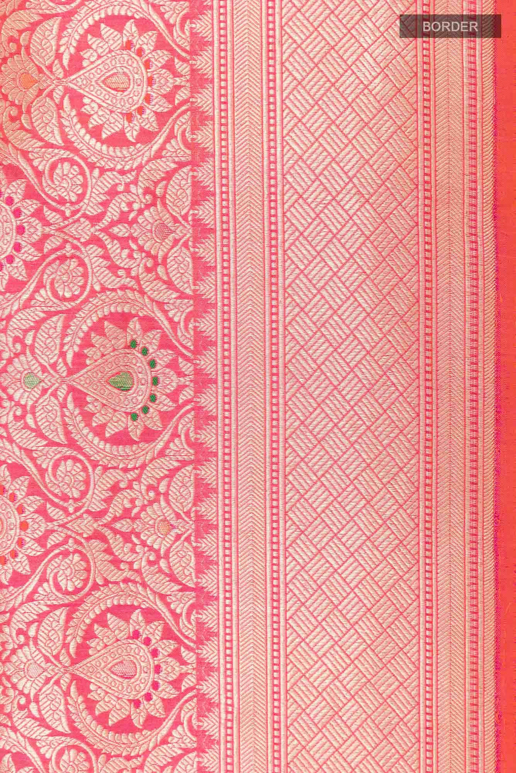 Orange Dual Tone Banarasi Silk Saree