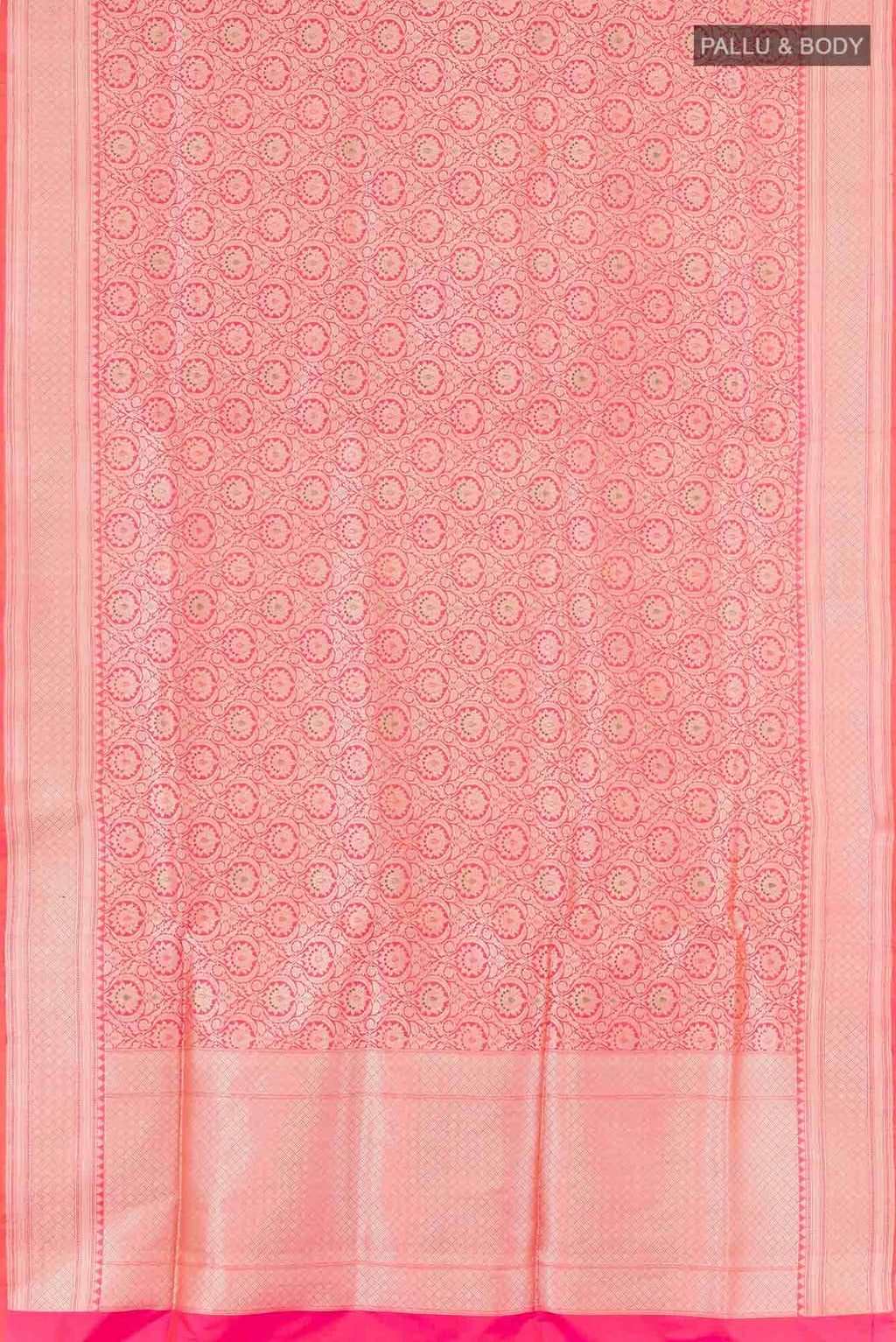 Orange Dual Tone Banarasi Silk Saree