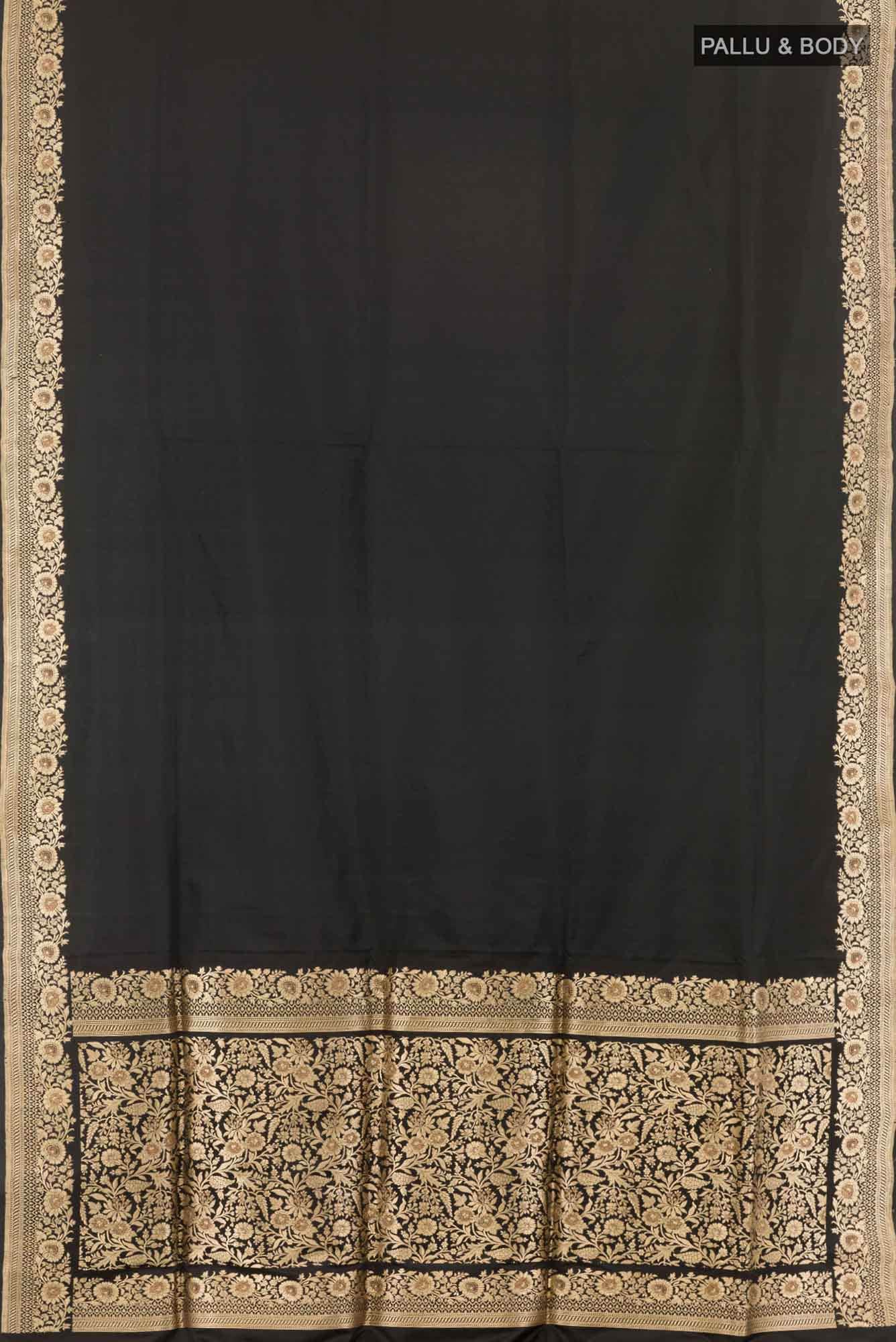 Black Banarasi Silk Saree