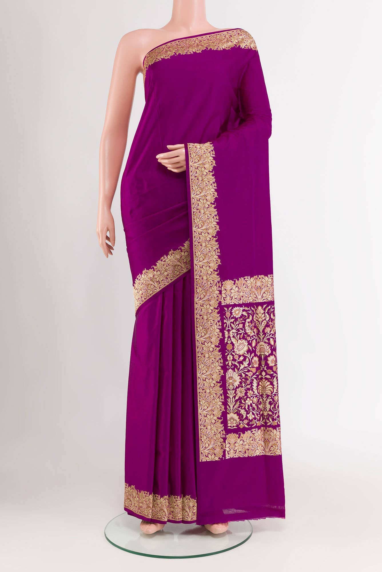Magenta Banarasi Saree
