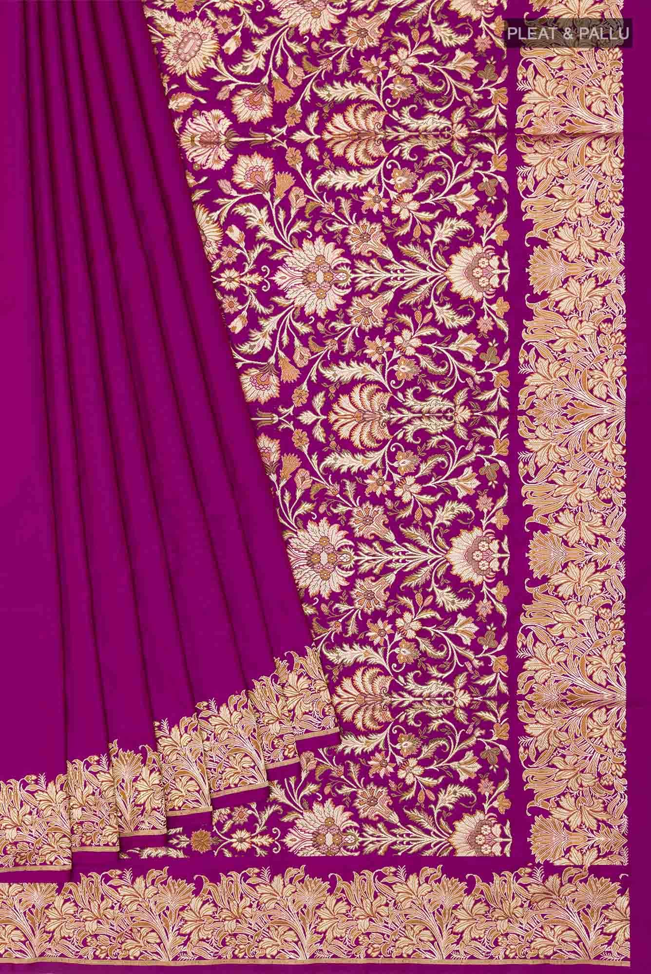 Magenta Banarasi Saree