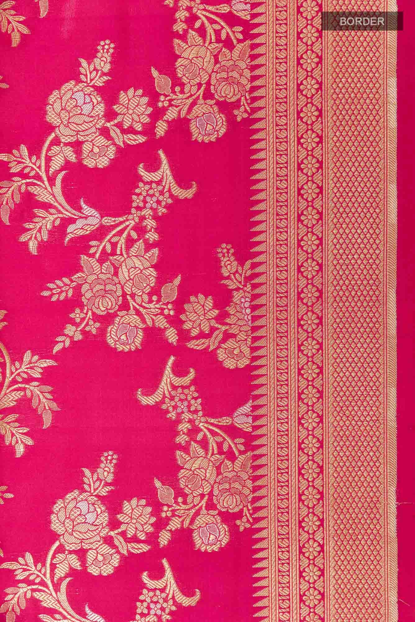 Pink Banarasi Silk Saree
