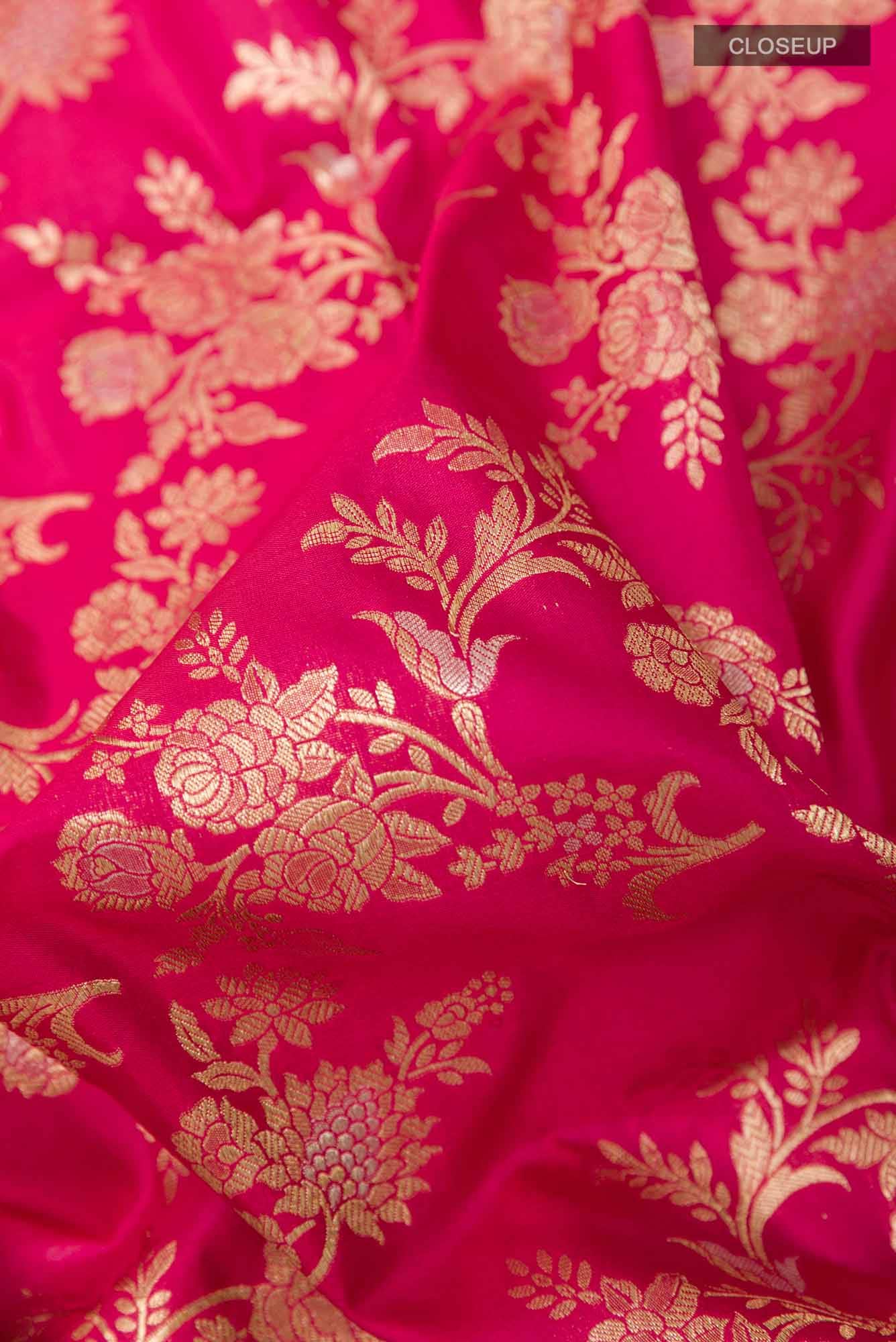 Pink Banarasi Silk Saree