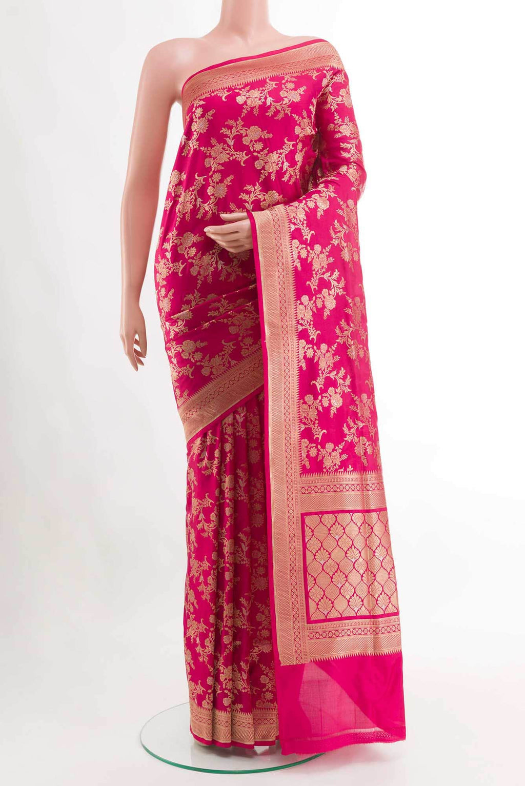 Pink Banarasi Silk Saree