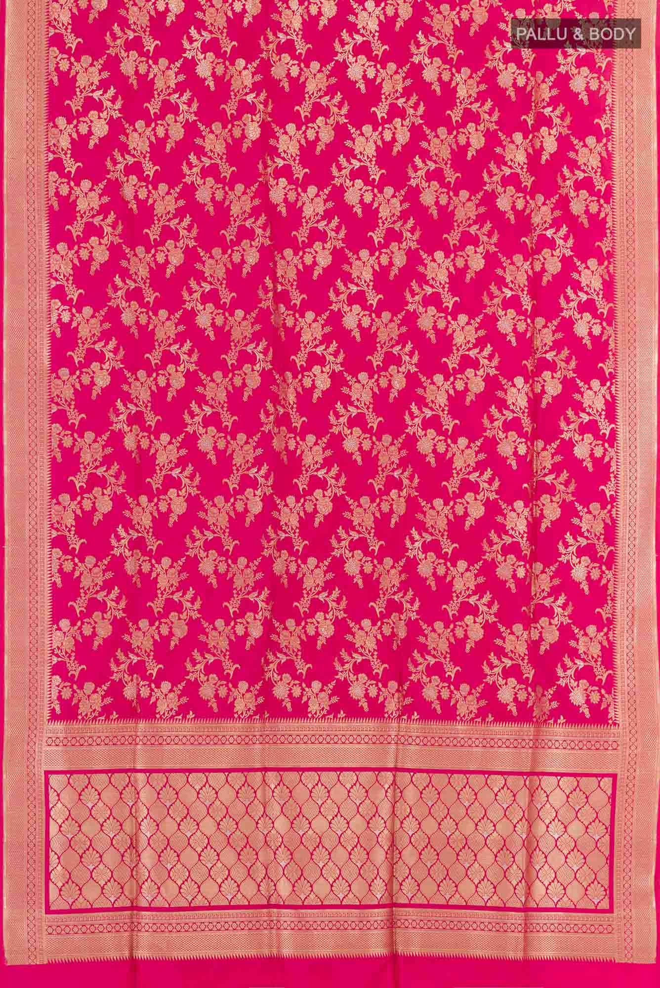 Pink Banarasi Silk Saree
