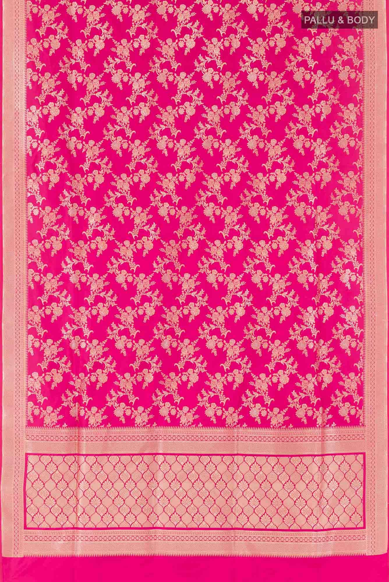 Pink Banarasi Silk Saree