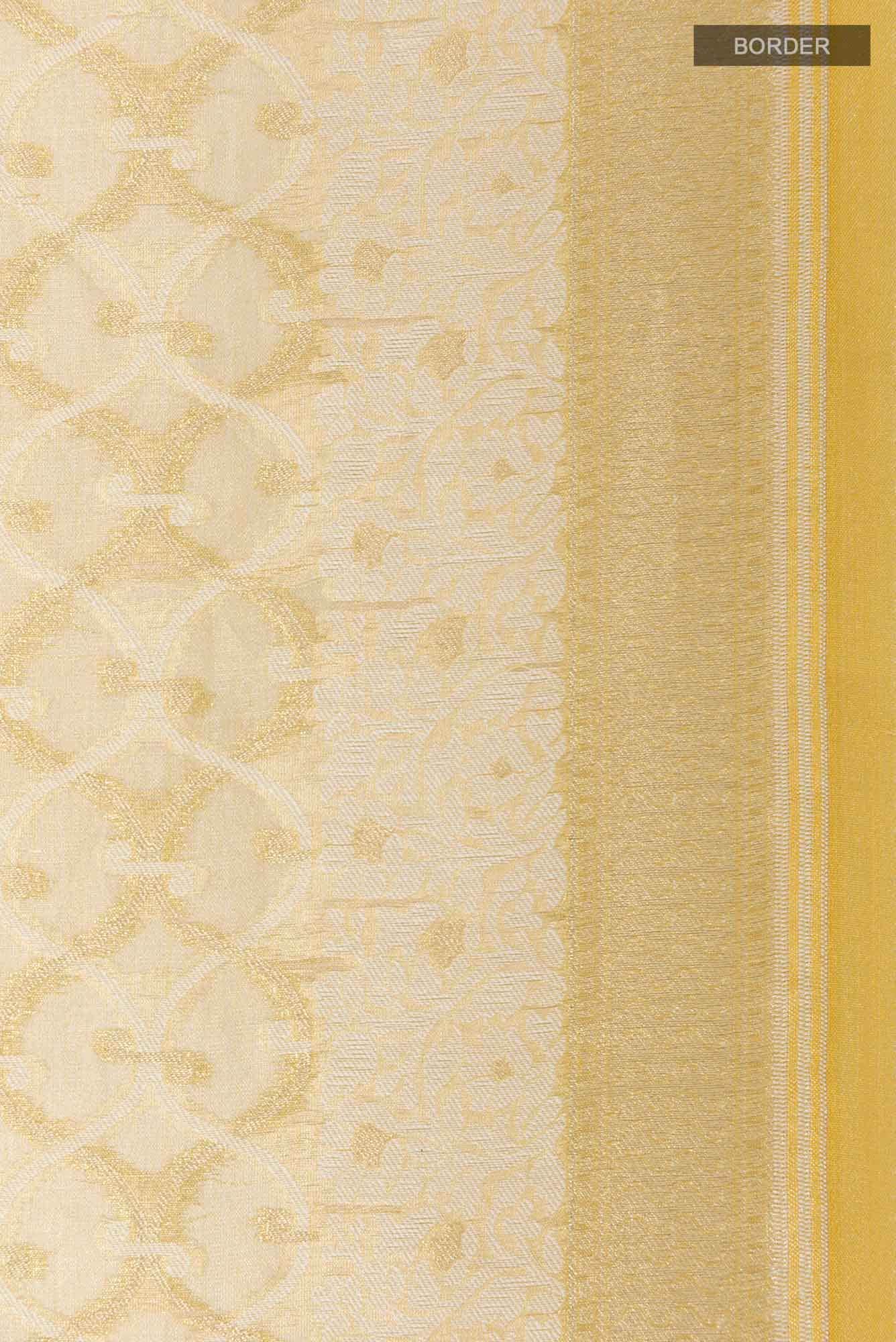 Golden Banarasi Tissue Silk Saree