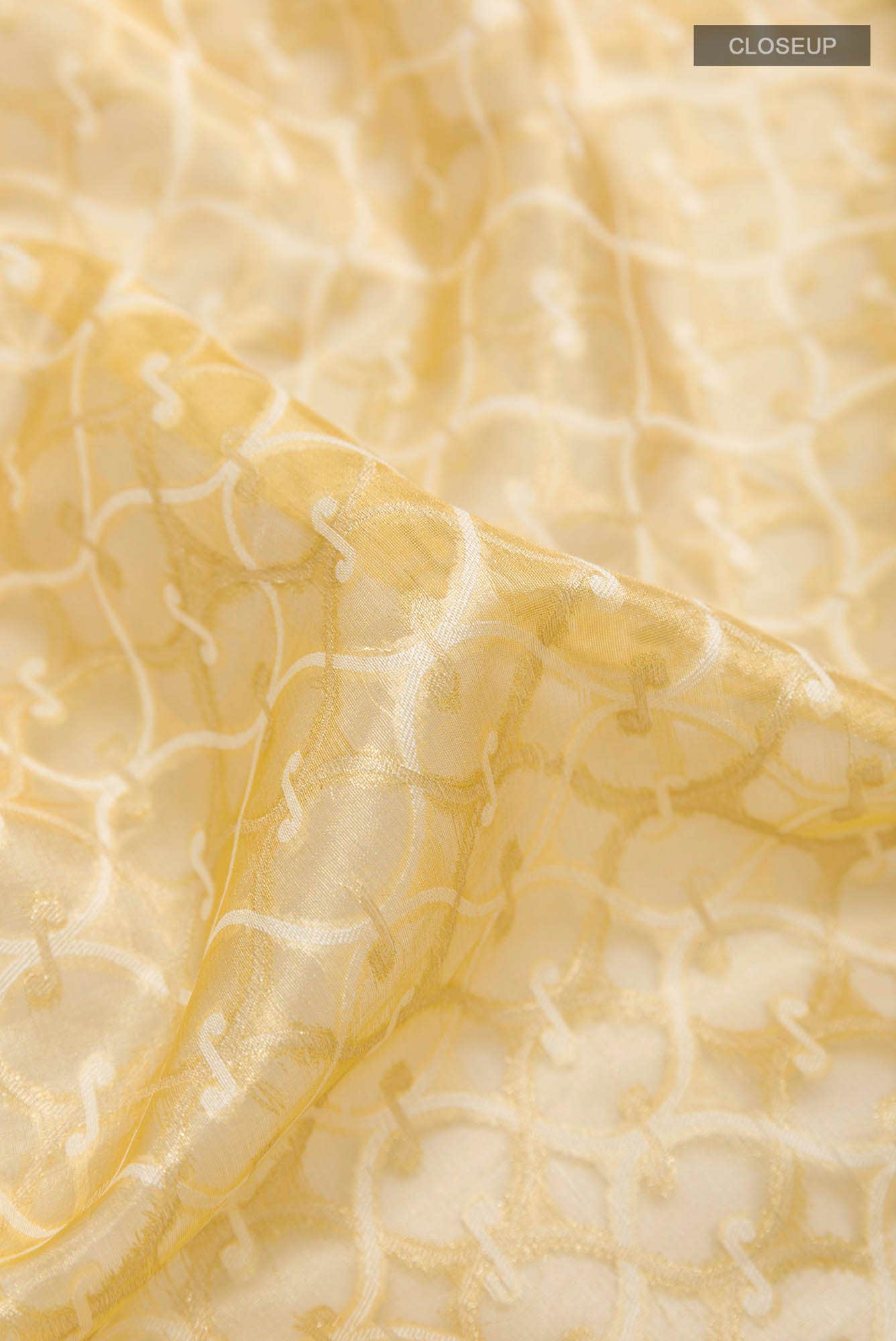 Golden Banarasi Tissue Silk Saree