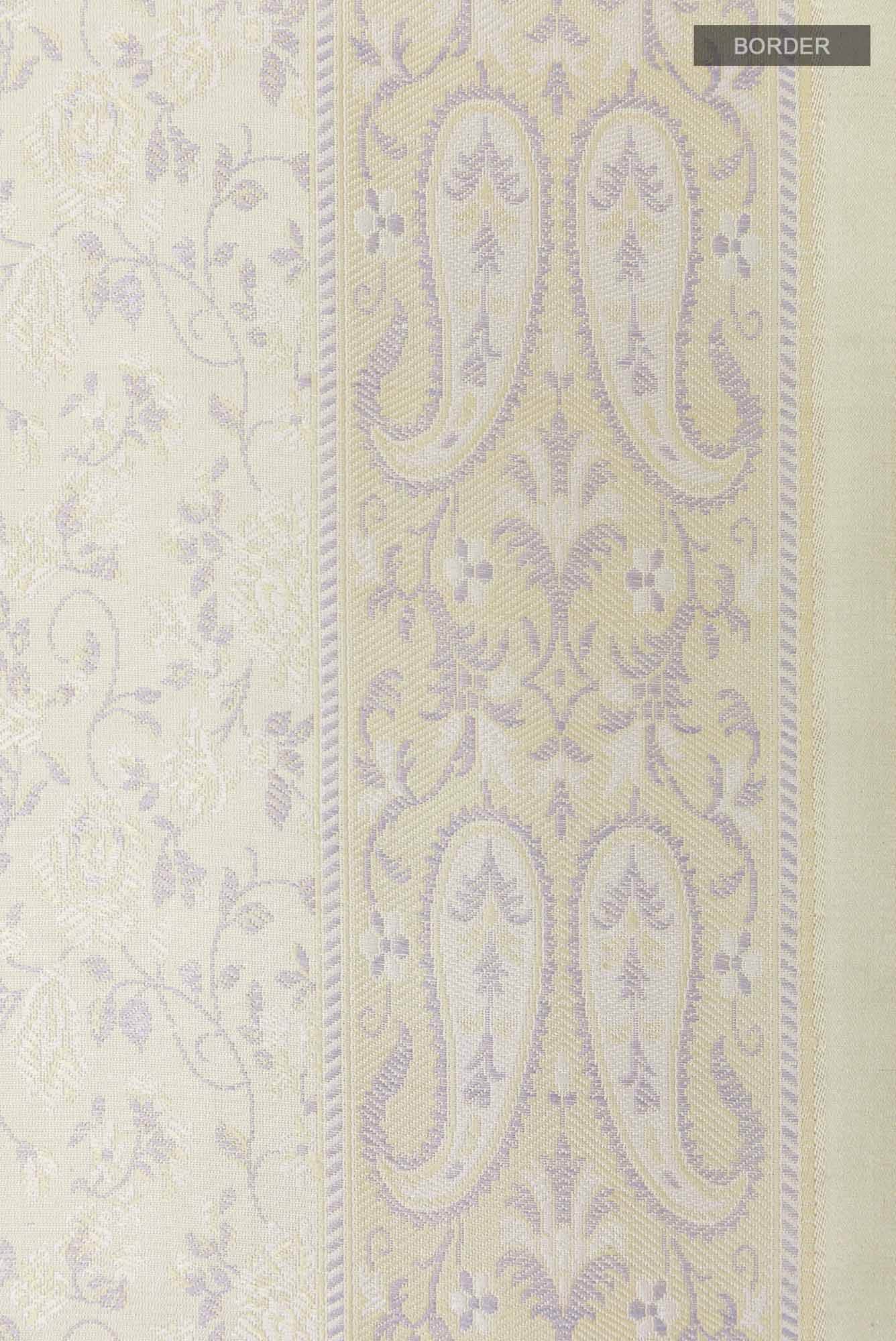 Grey Banarasi Tanchoi Silk Saree