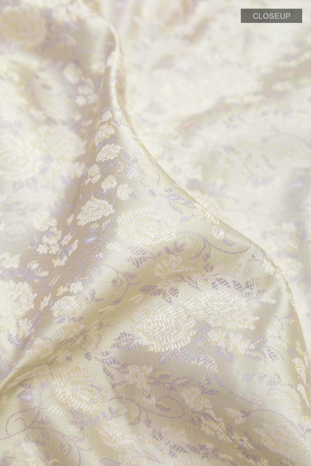 Grey Banarasi Tanchoi Silk Saree