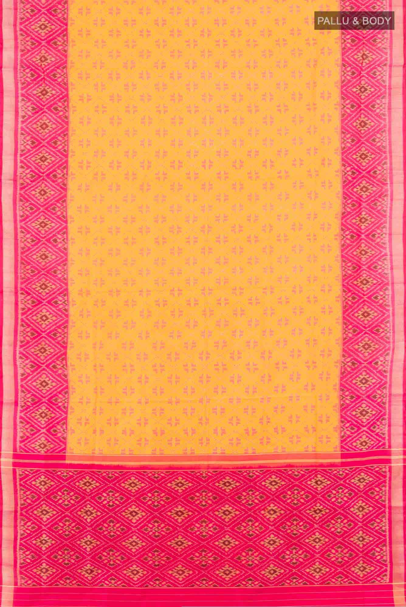 Mustard Rajkot Patola Silk Saree