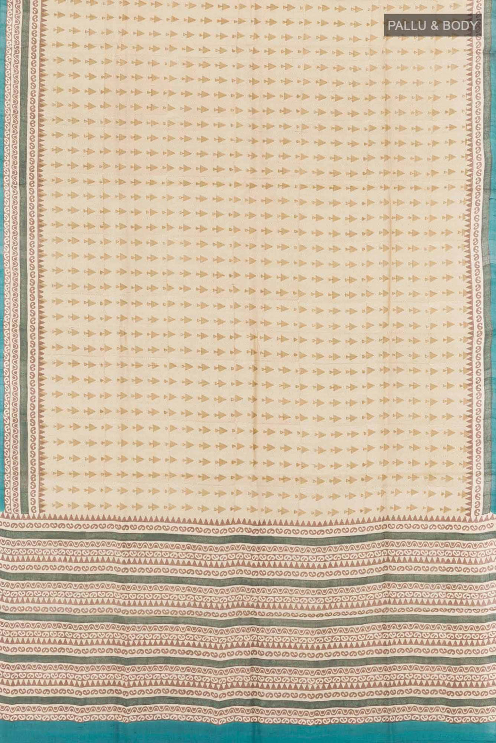 Beige Tussar Saree