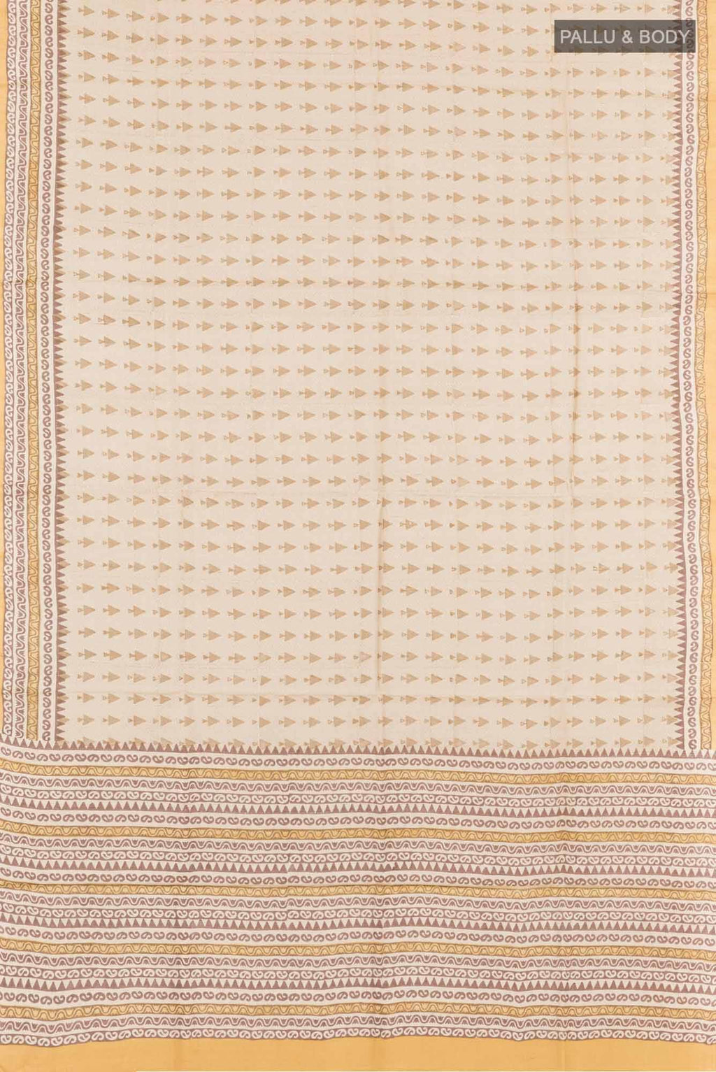 Beige Tussar Saree