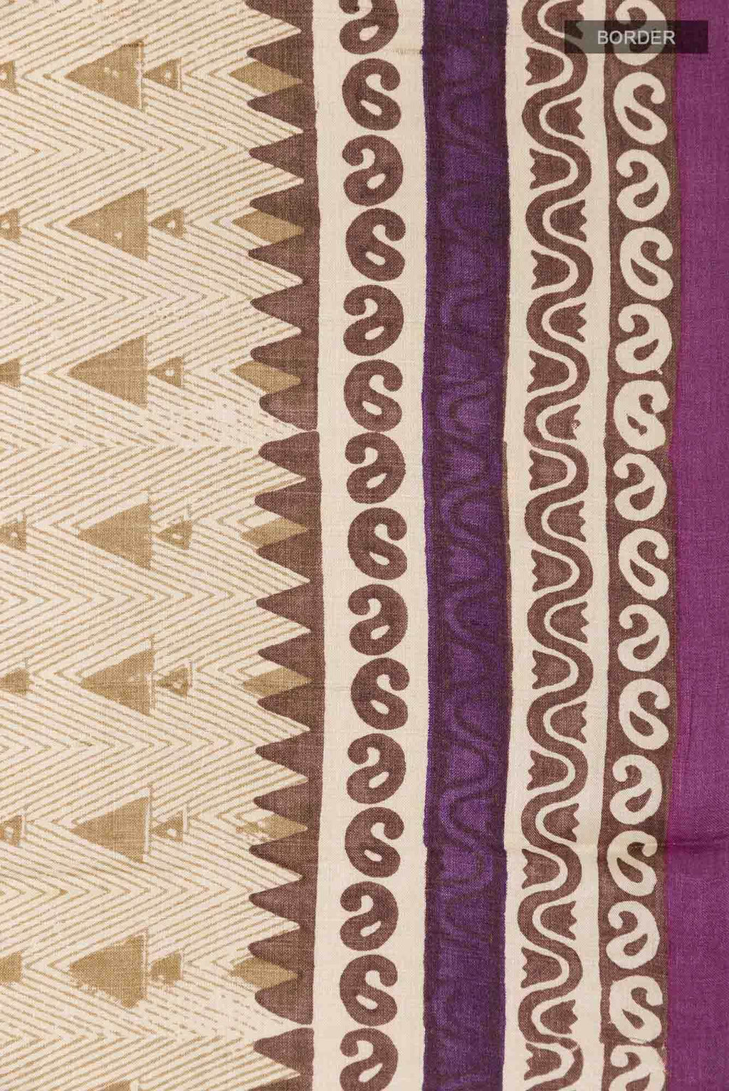 Beige Tussar Saree