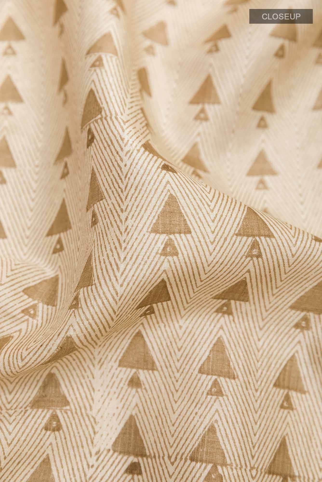 Beige Tussar Saree
