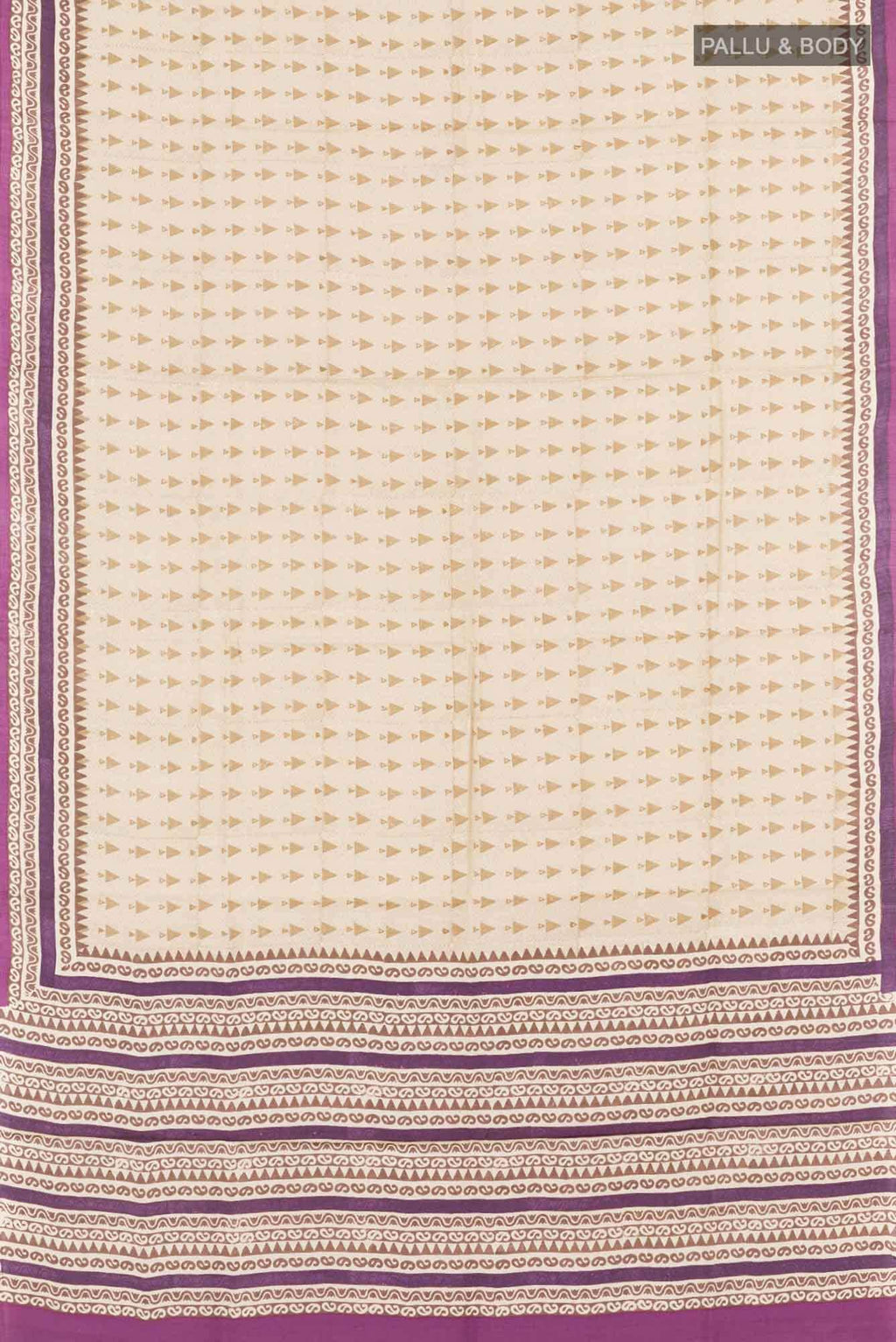 Beige Tussar Saree