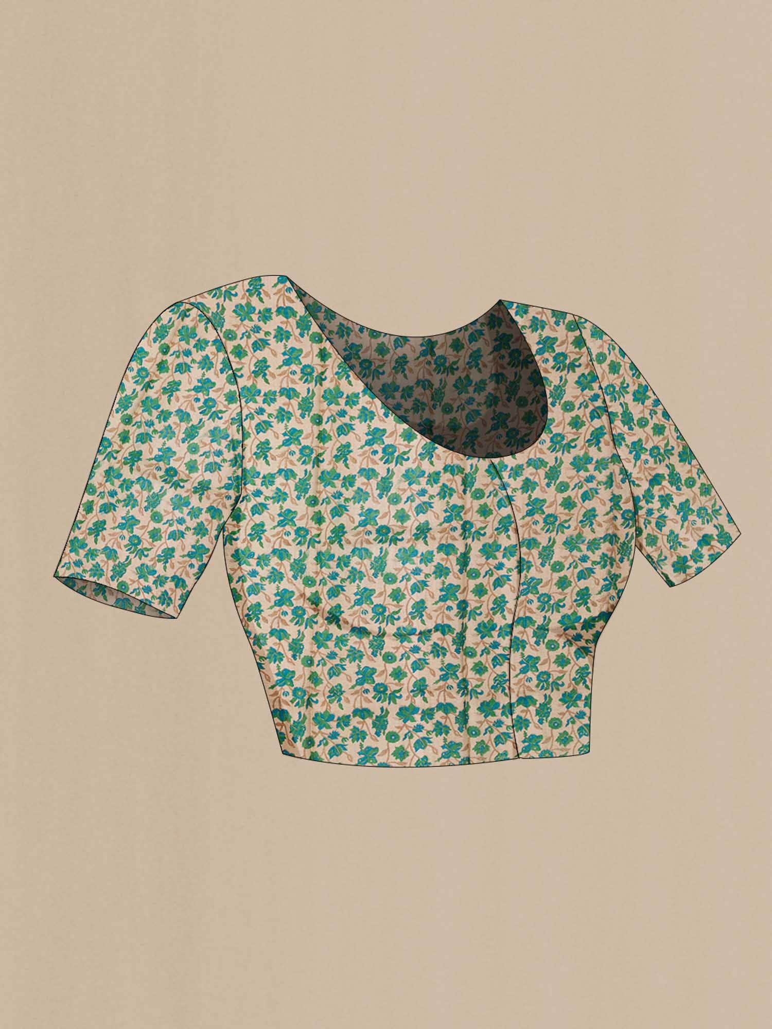 Blue Tussar Silk Saree