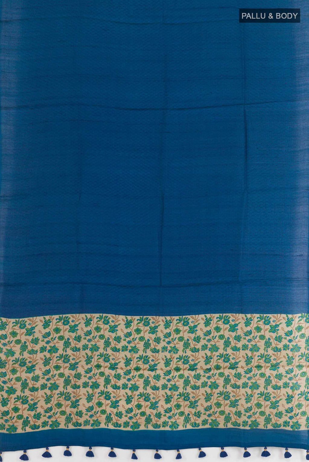 Blue Tussar Silk Saree