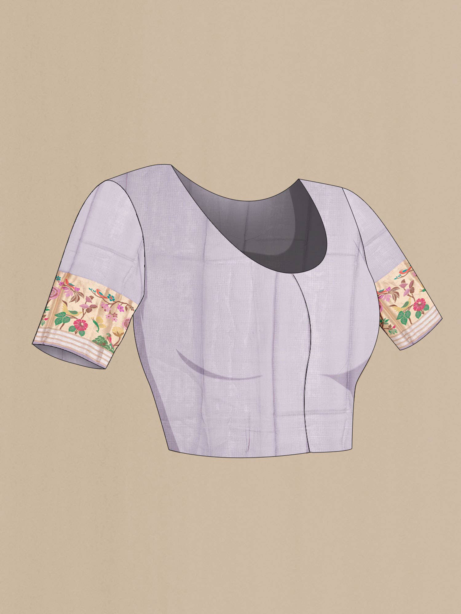 Lavender Kota Cotton Saree