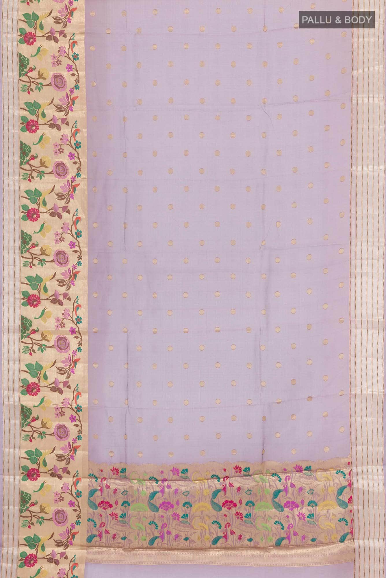 Lavender Kota Cotton Saree