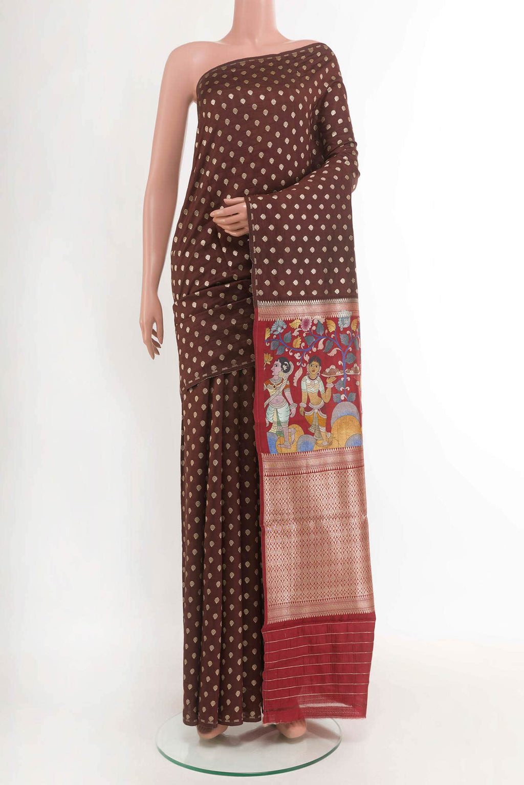 Brown Tussar Saree