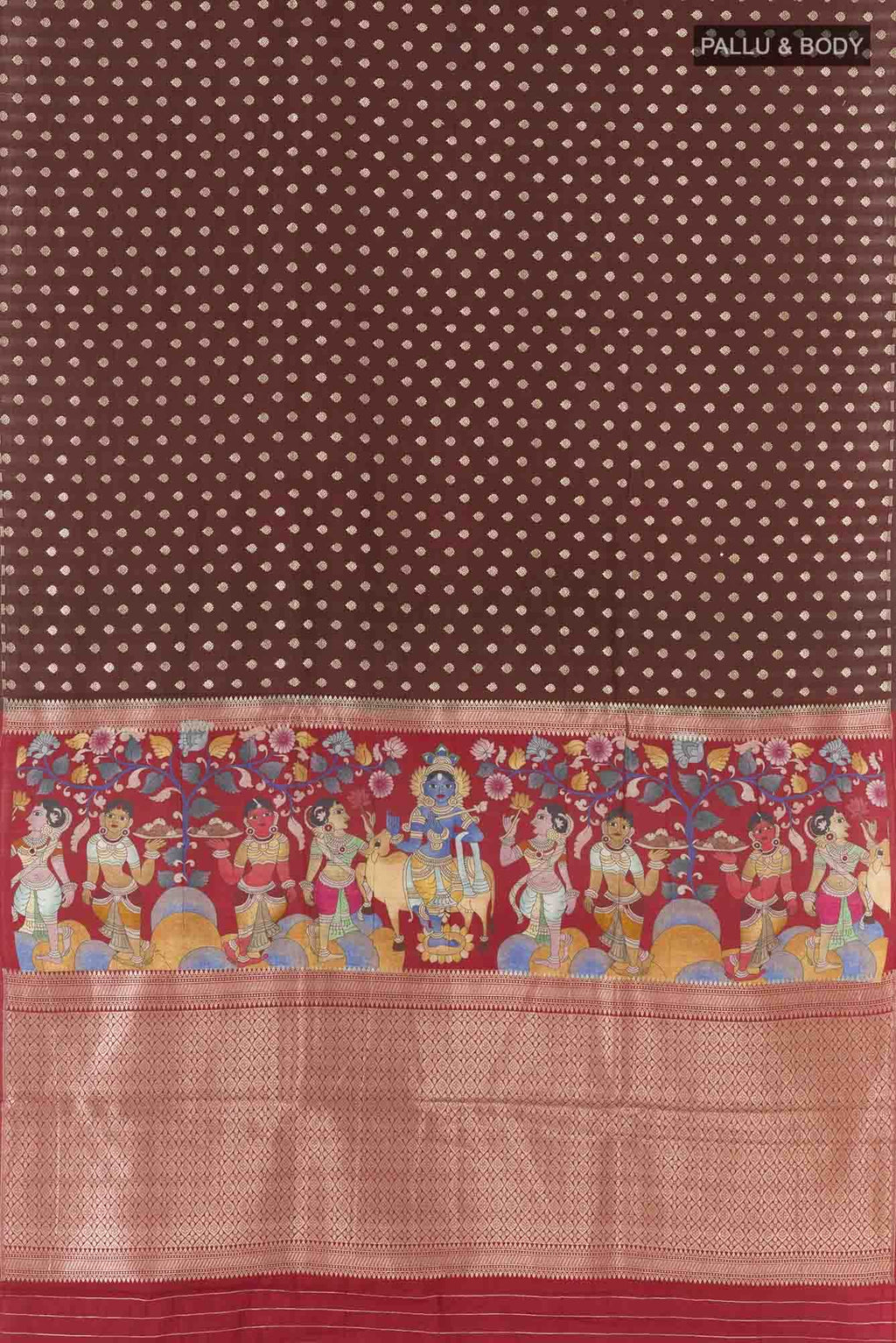Brown Tussar Saree
