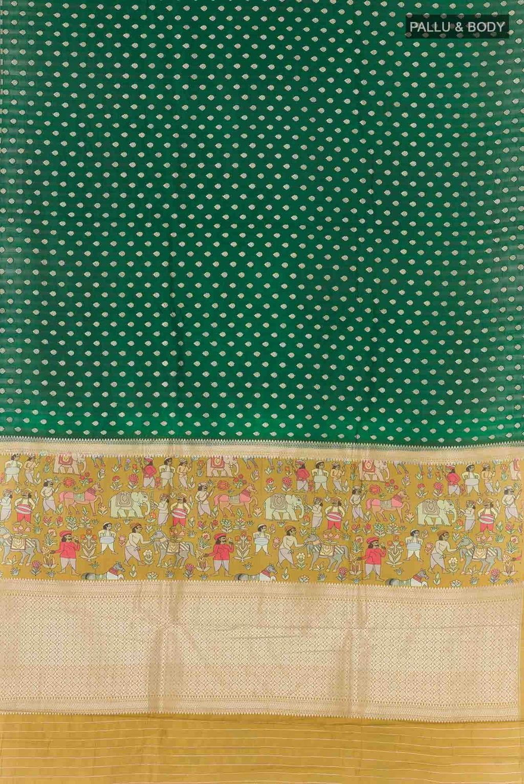 Green Tussar Saree
