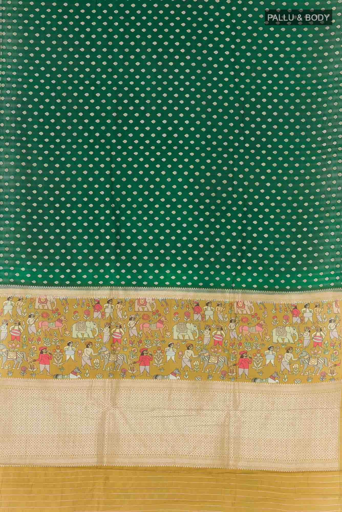 Green Tussar Saree