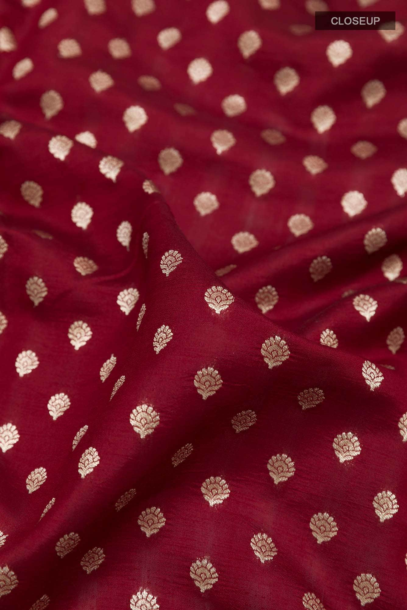 Maroon Tussar Saree
