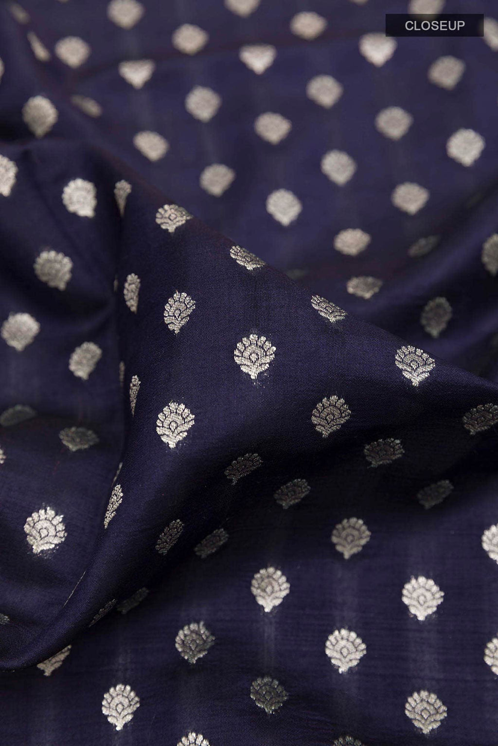 Dark Blue Tussar Silk Saree