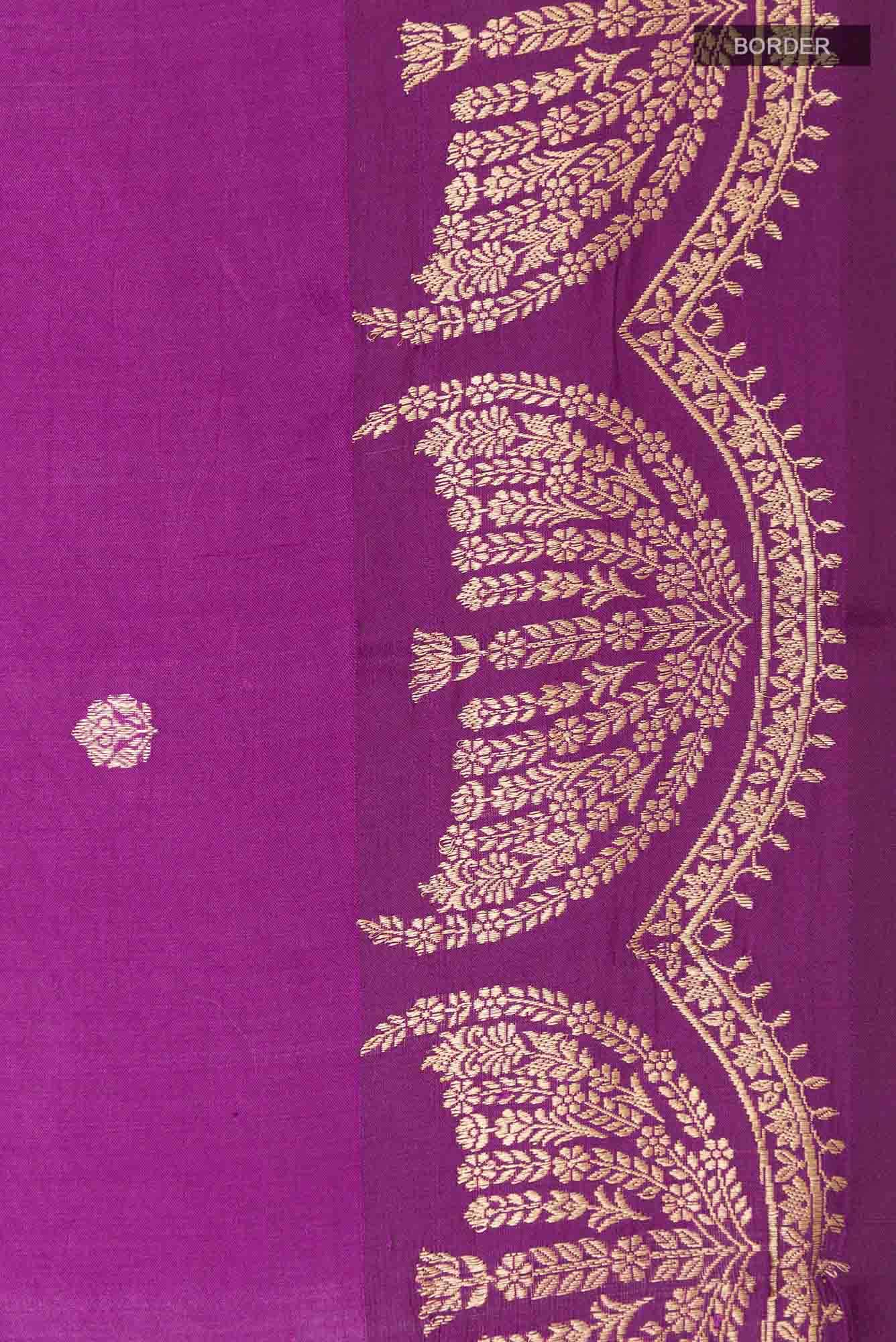 Magenta Banarasi Katan Silk Saree