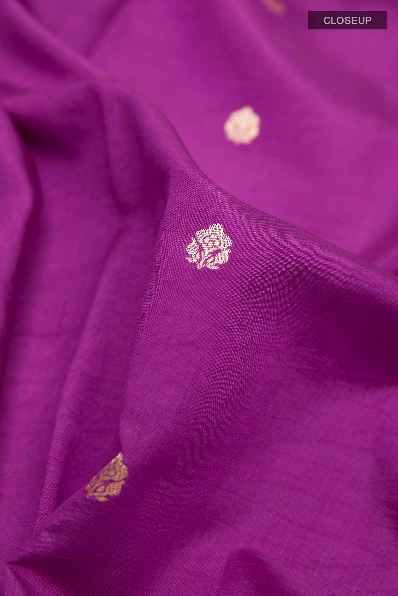 Magenta Banarasi Katan Silk Saree