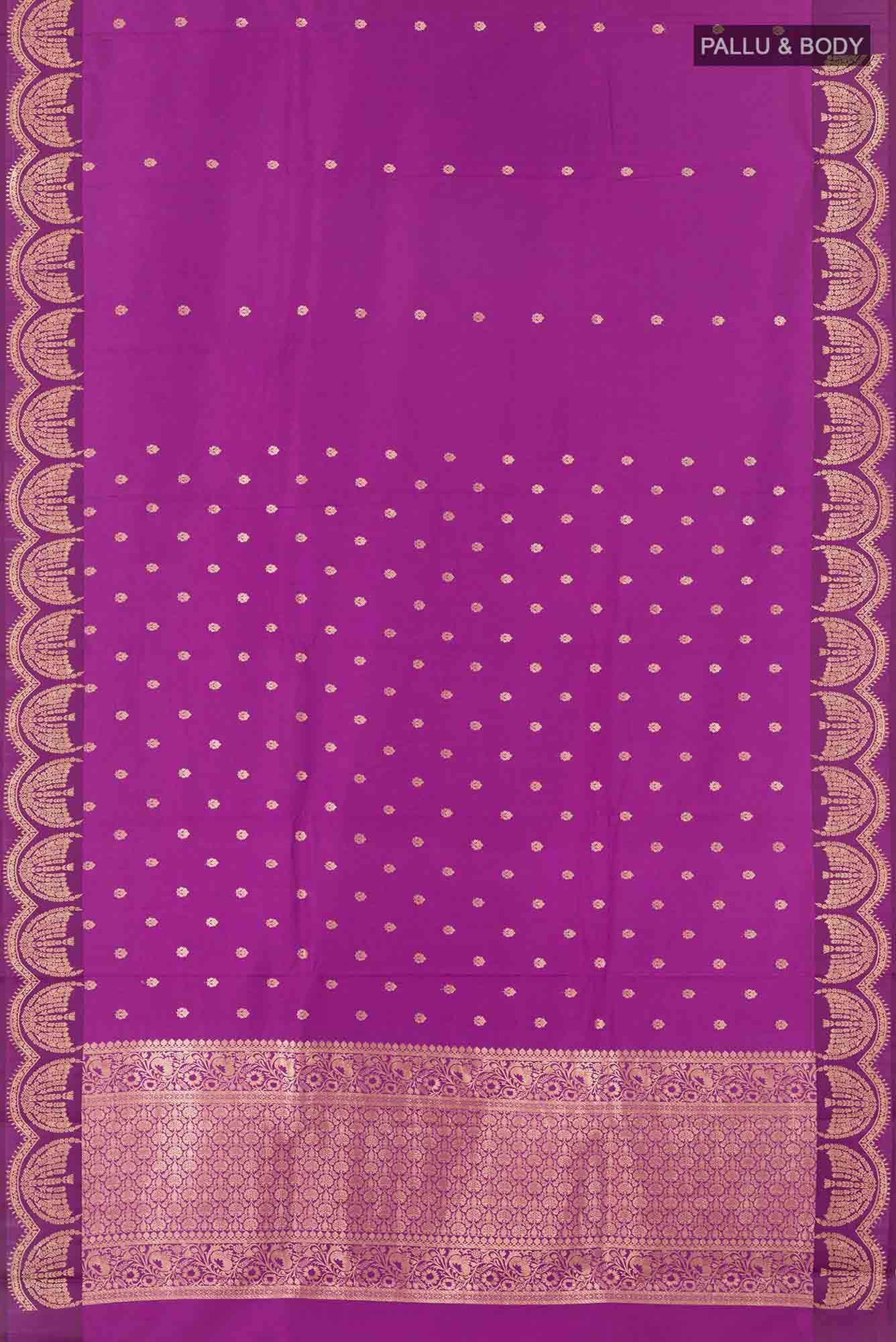 Magenta Banarasi Katan Silk Saree
