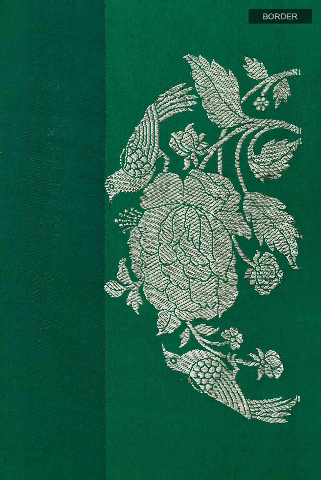 Green Banarasi Katan Silk Saree