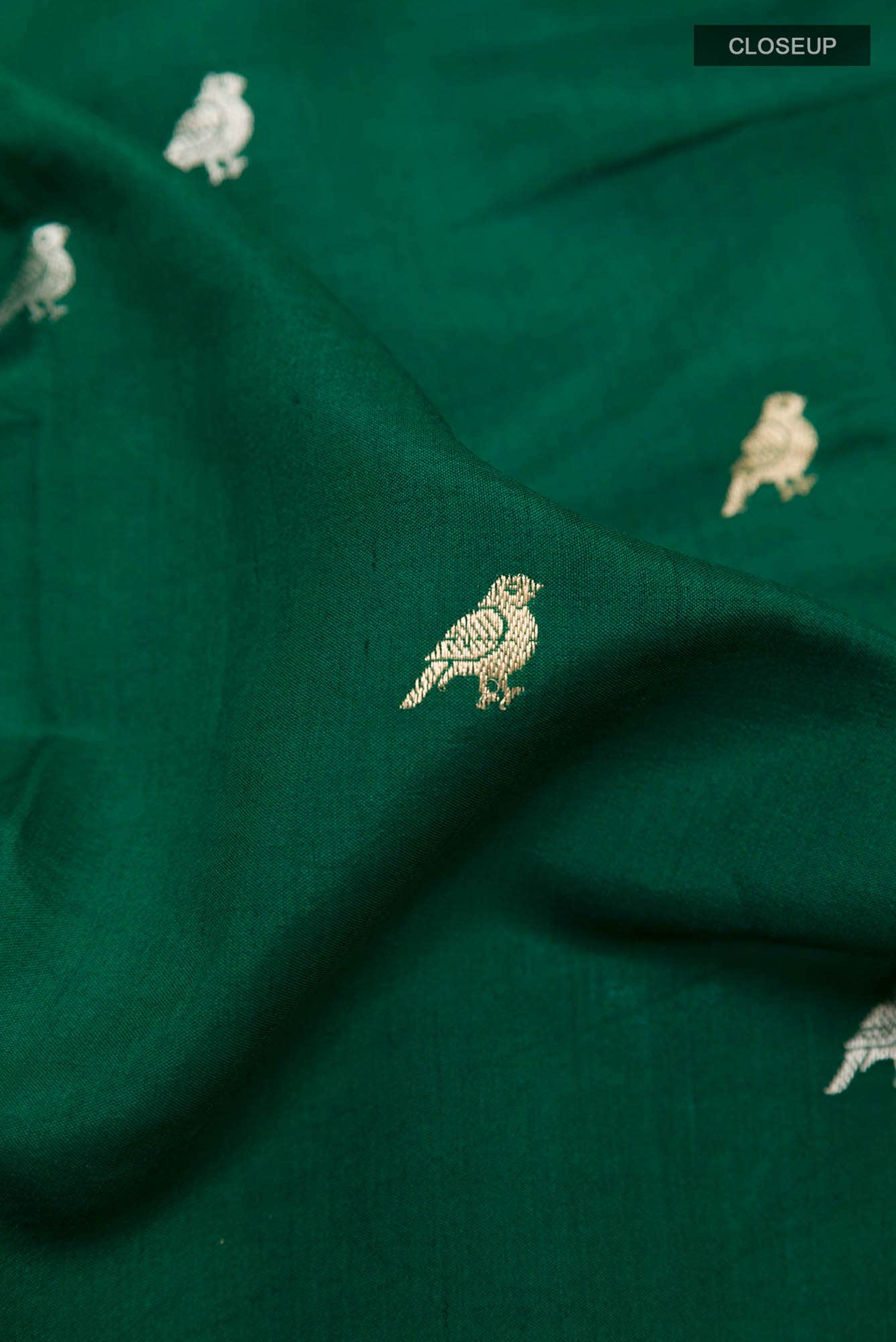 Green Banarasi Katan Silk Saree