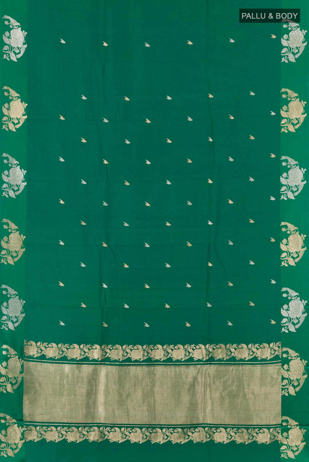 Green Banarasi Katan Silk Saree