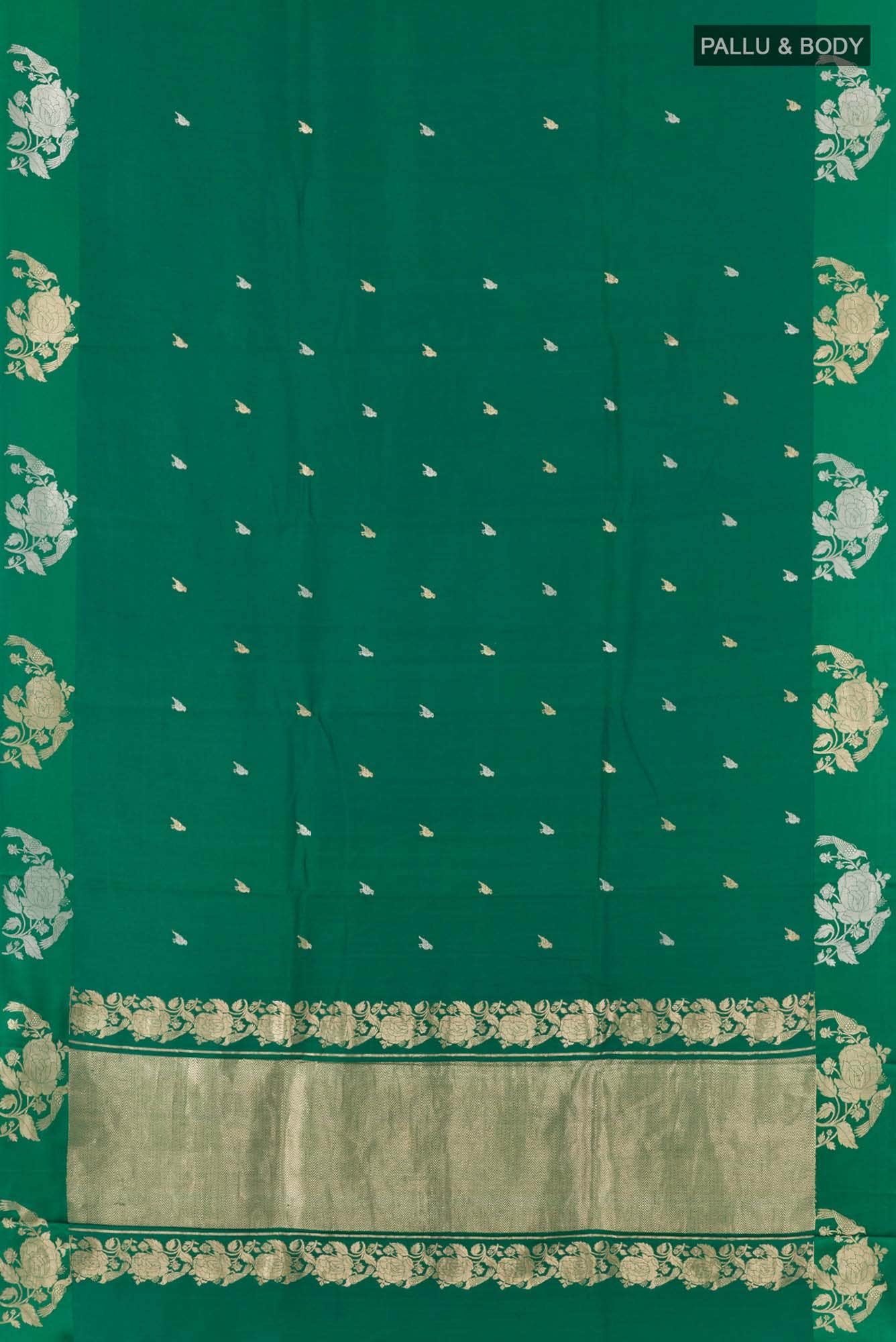 Green Banarasi Katan Silk Saree