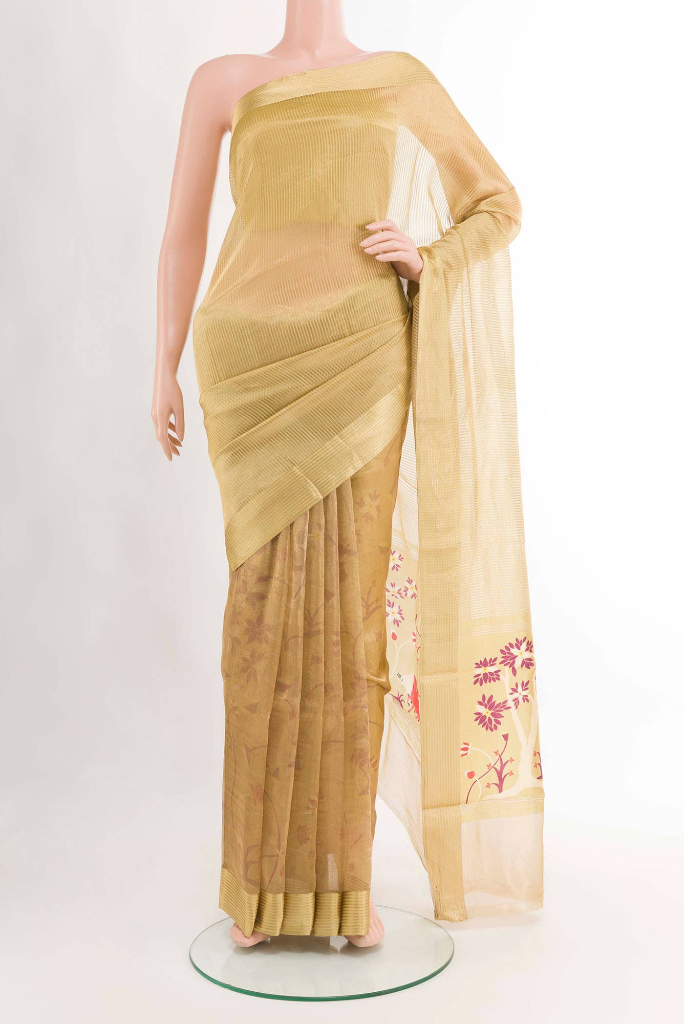 Golden Tussar Saree