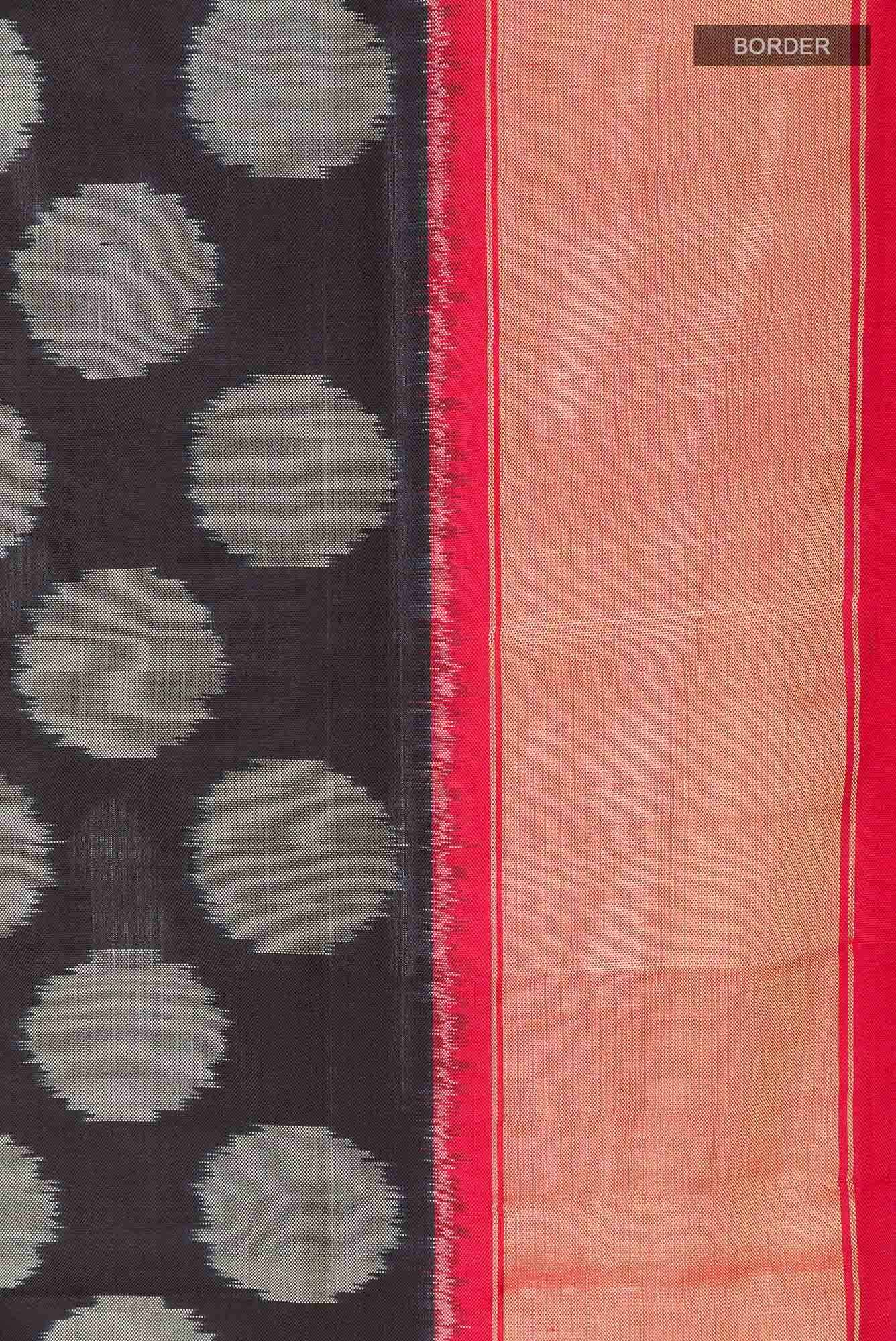 Off White Pochampally Silk Saree