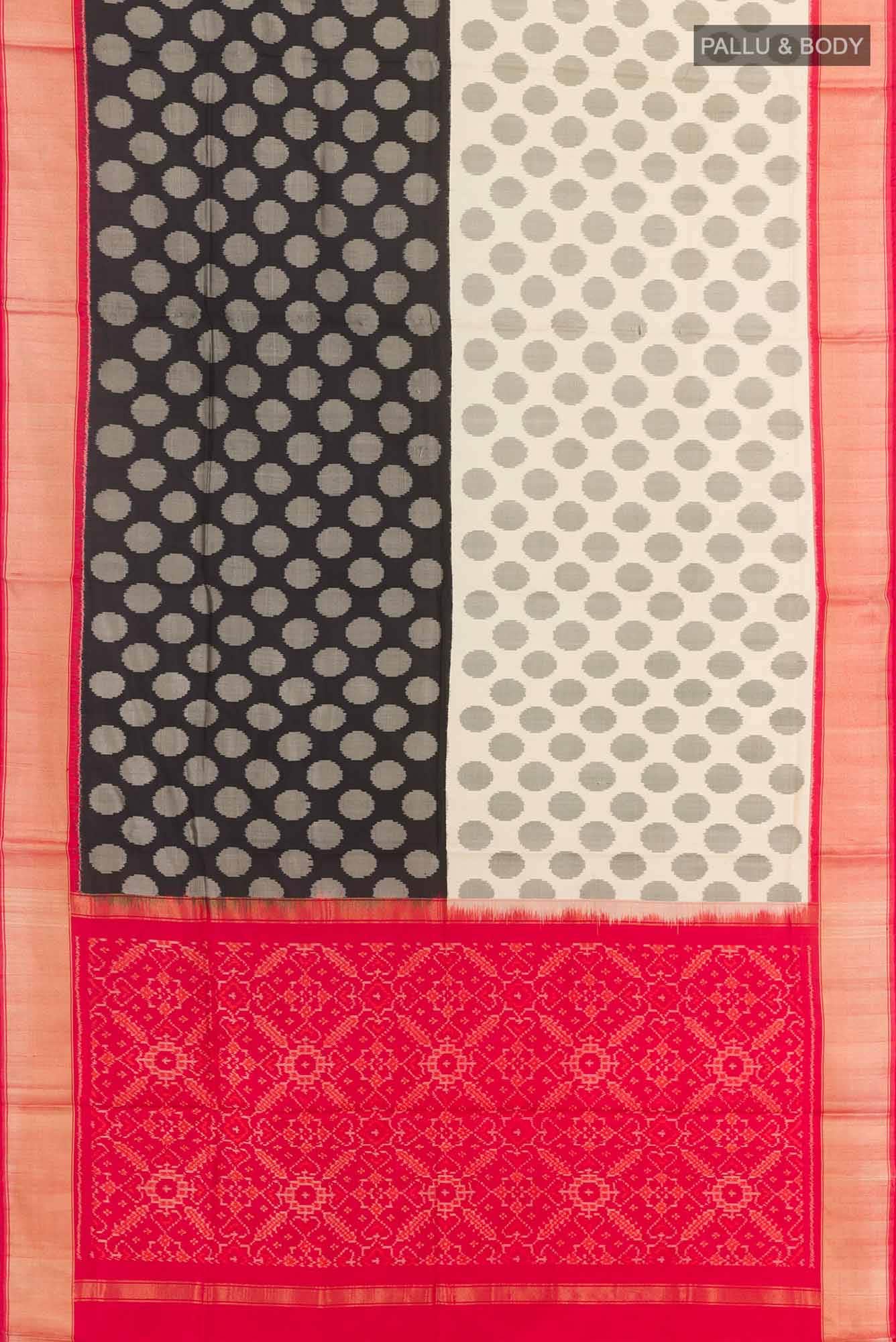 Off White Pochampally Silk Saree