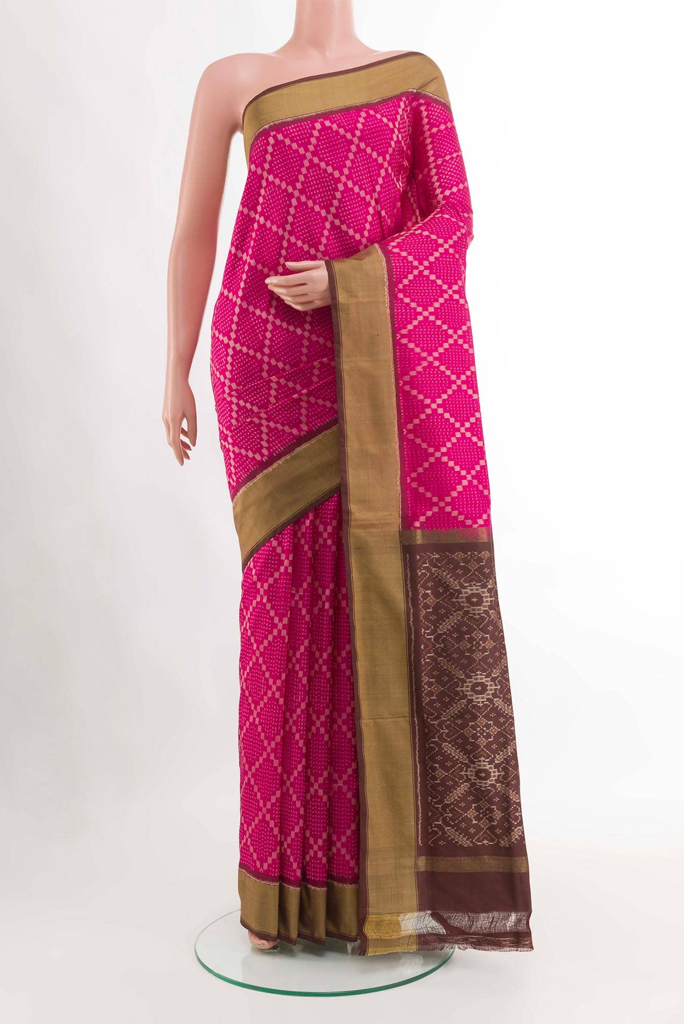 Pink Pochampally Silk Saree