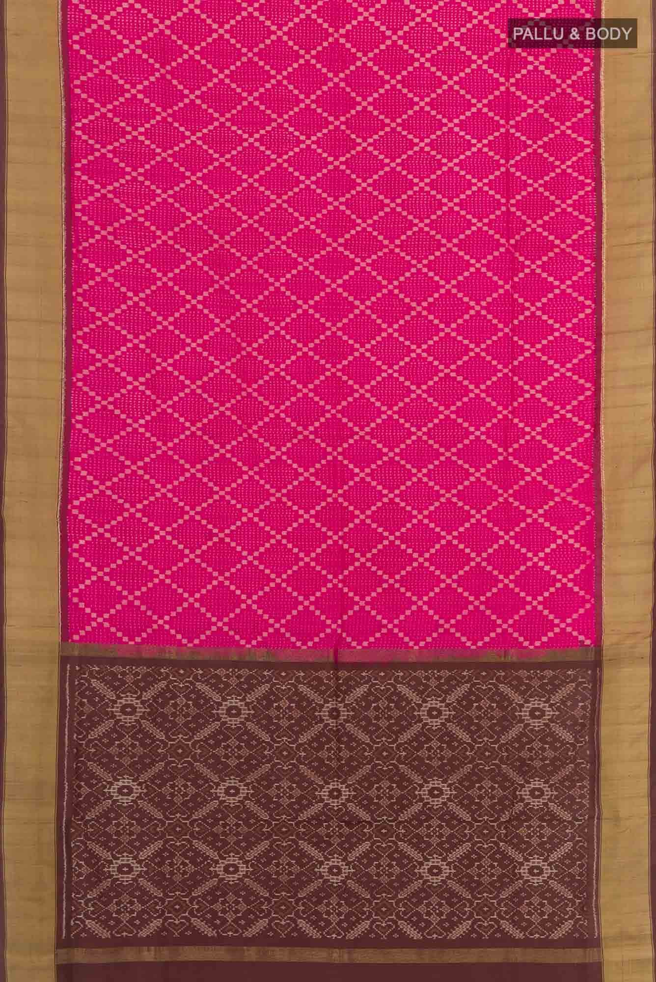 Pink Pochampally Silk Saree