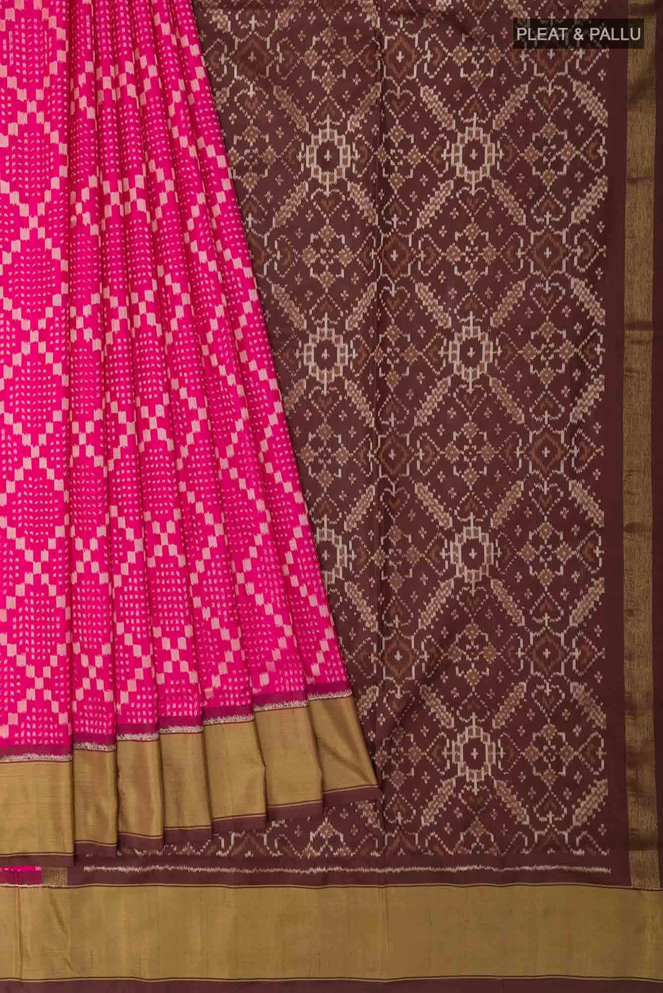 Pink Pochampally Silk Saree
