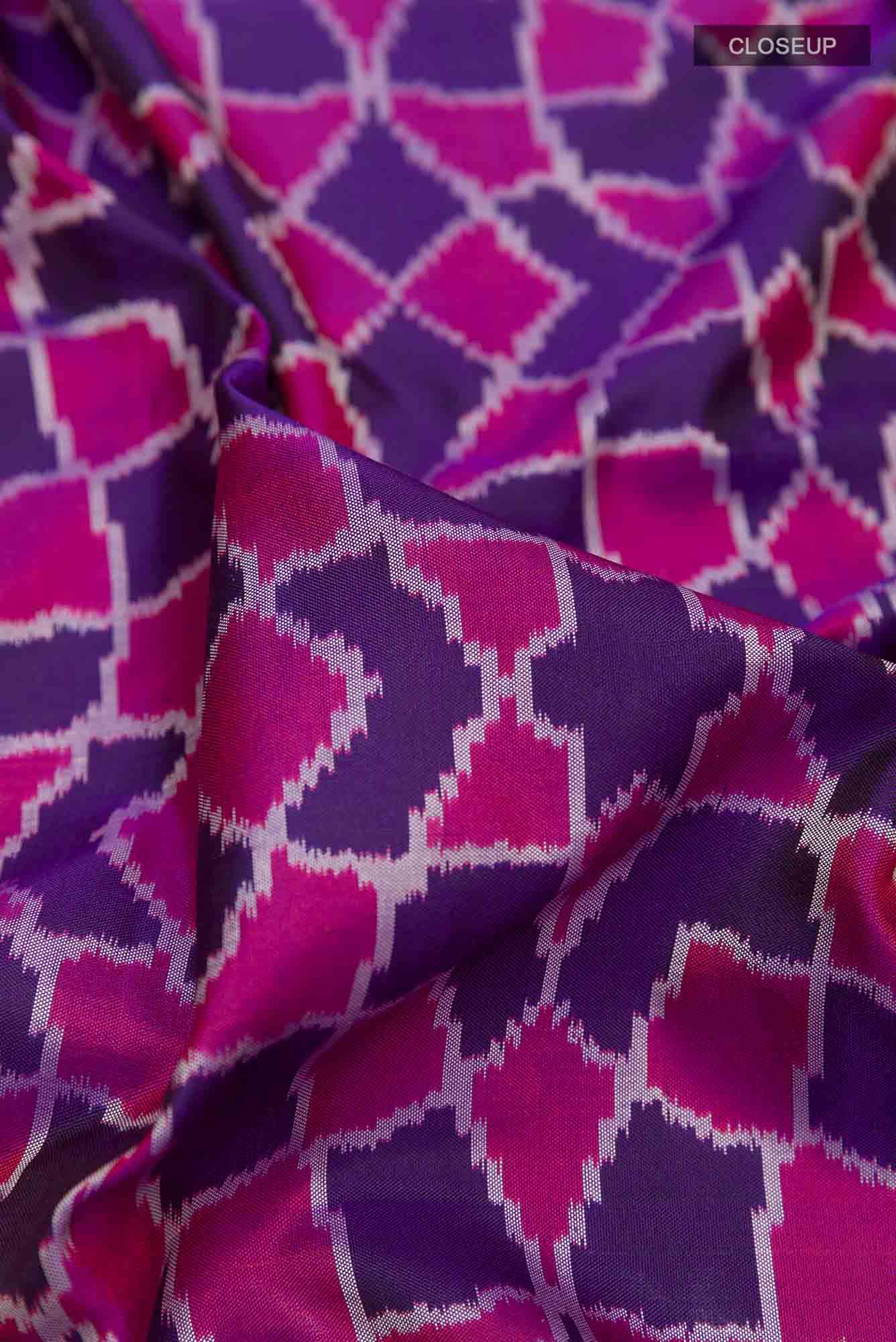 Purple Pochampally Silk Saree
