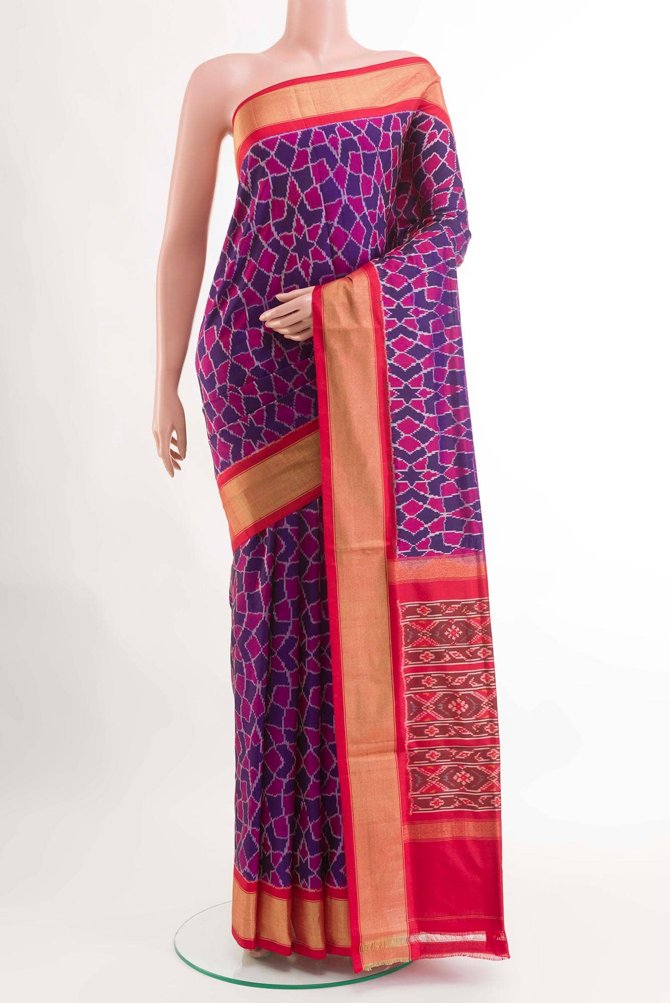 Purple Pochampally Silk Saree