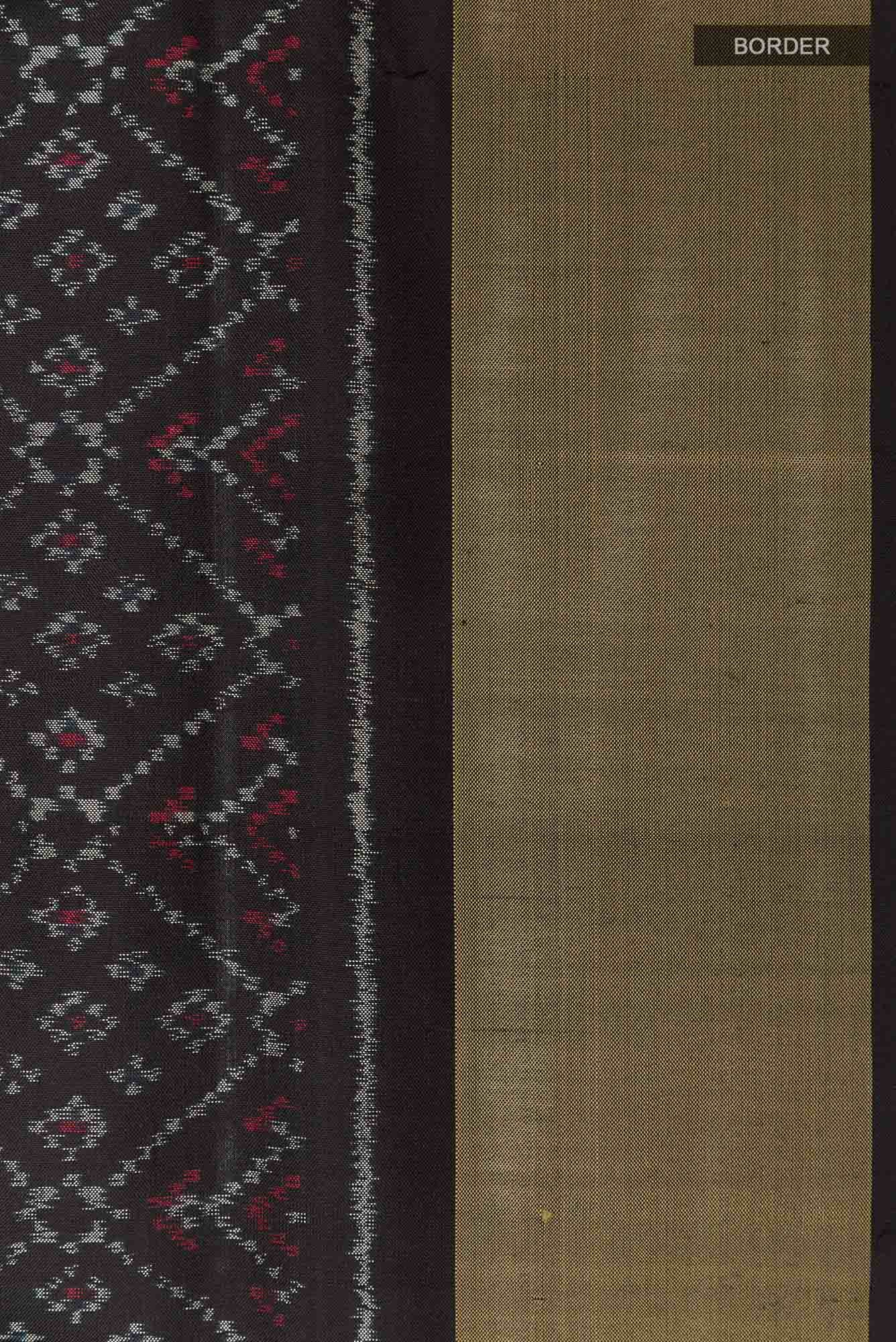 Black Pochampally Silk Saree