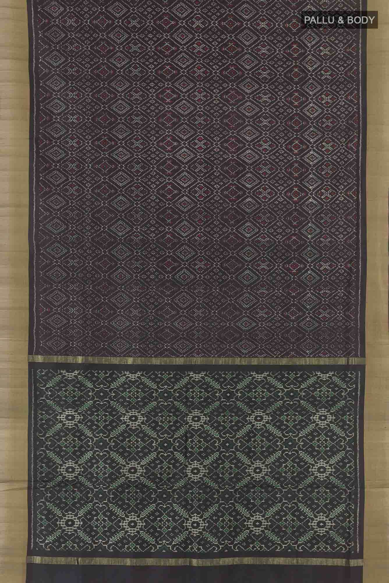 Black Pochampally Silk Saree