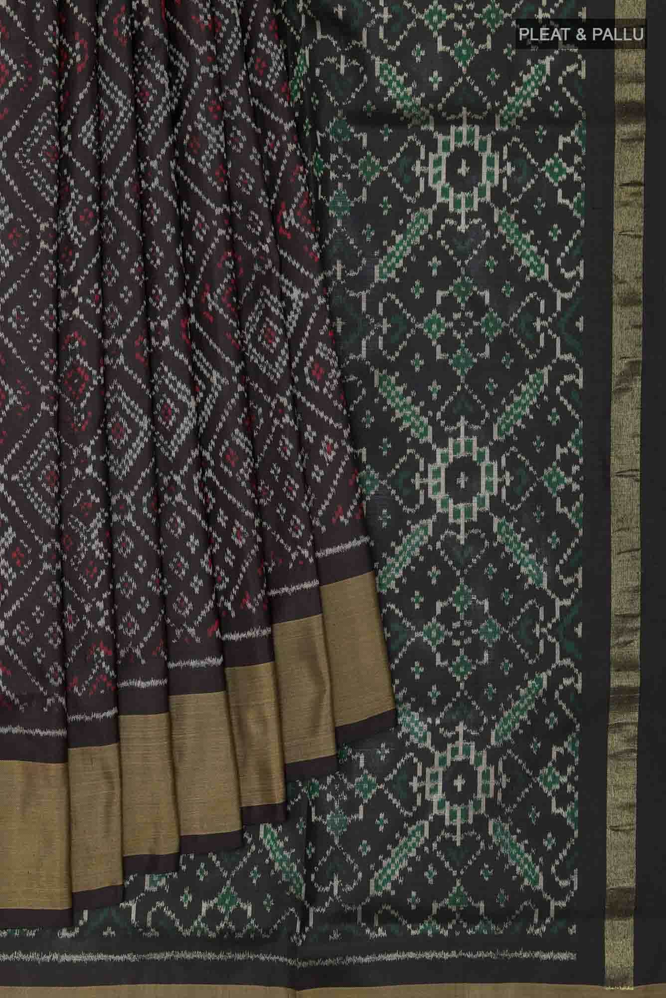 Black Pochampally Silk Saree